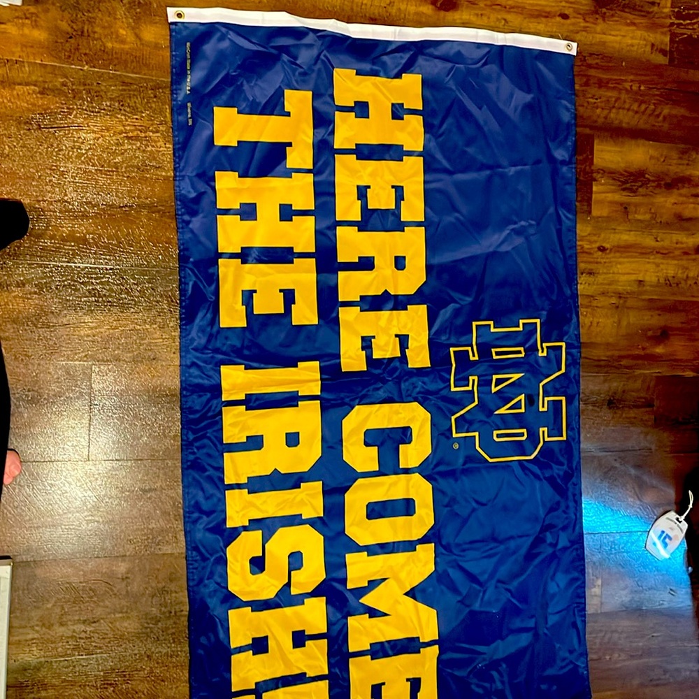 Notre Dame Here Come the Irish Flag